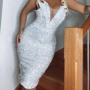 Bring the Drama Sequin Midi Dress